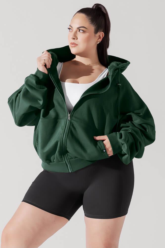 Zip Cloud Hoodie - Game Time Green Product Image