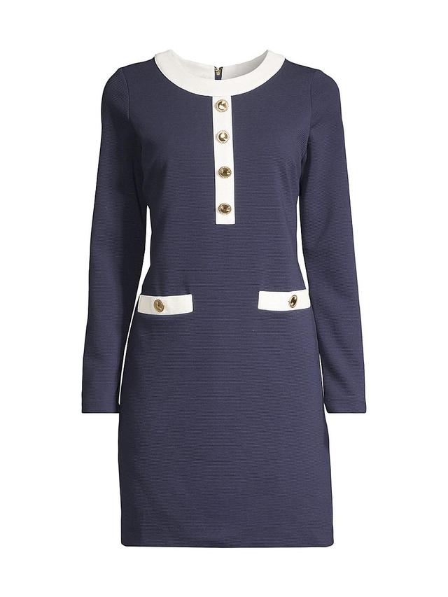 Womens Kennedy Long-Sleeve Shift Minidress Product Image