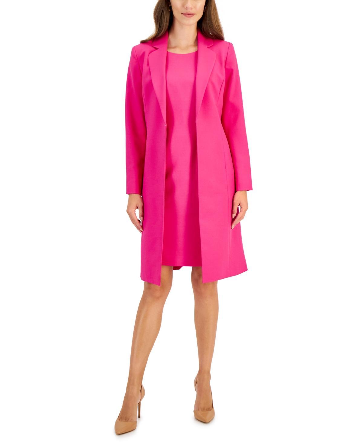 Le Suit Womens Crepe Topper Jacket & Sheath Dress Suit, Regular and Petite Sizes Product Image