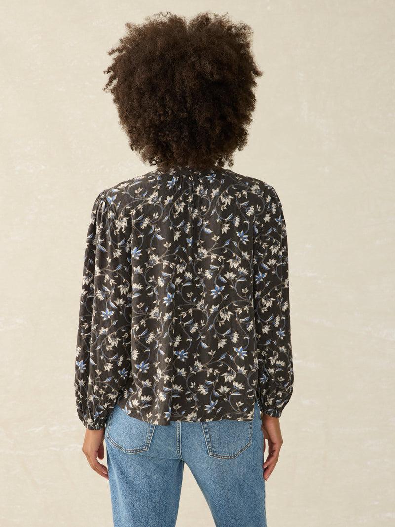 Dakota Blouse - Blue Jasmine Floral Product Image