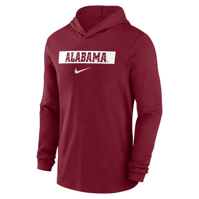 Alabama Crimson Tide Sideline Nike Mens Dri-FIT College Long-Sleeve Hooded Top Product Image