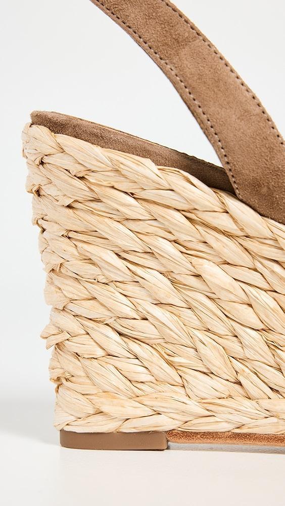 Tory Burch Raffia Wedge Sandals 80mm | Shopbop Product Image