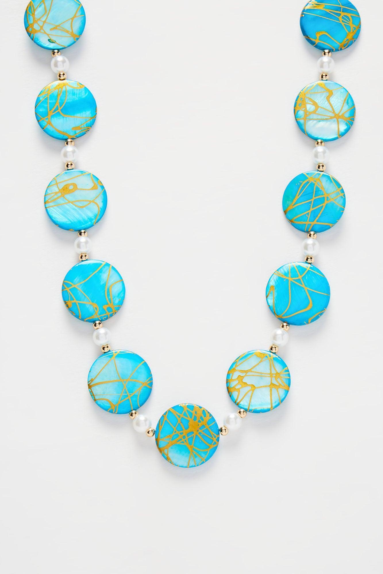 Day By The Water Necklace - Blue/combo Product Image