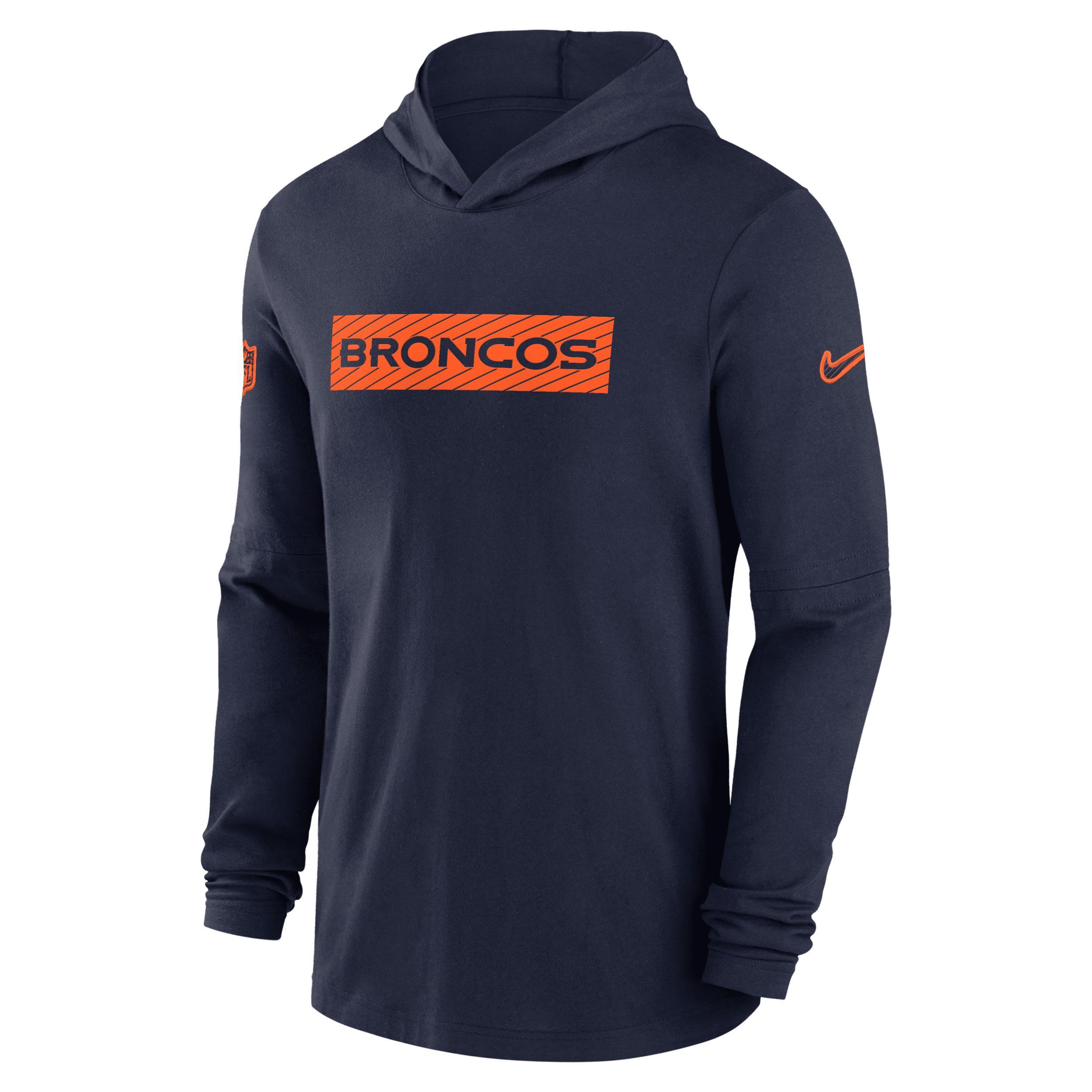 Denver Broncos Sideline Nike Men's Dri-FIT NFL Long-Sleeve Hooded Top Product Image