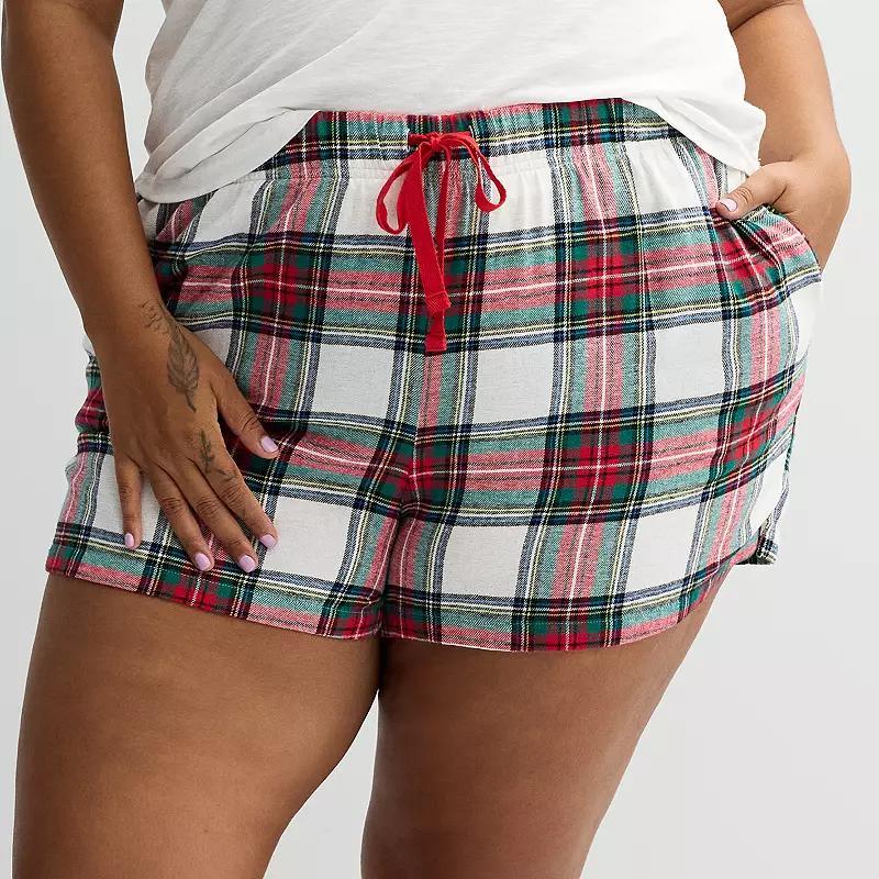 Plus Size Sonoma Goods For Life Flannel Boxer, Womens Product Image