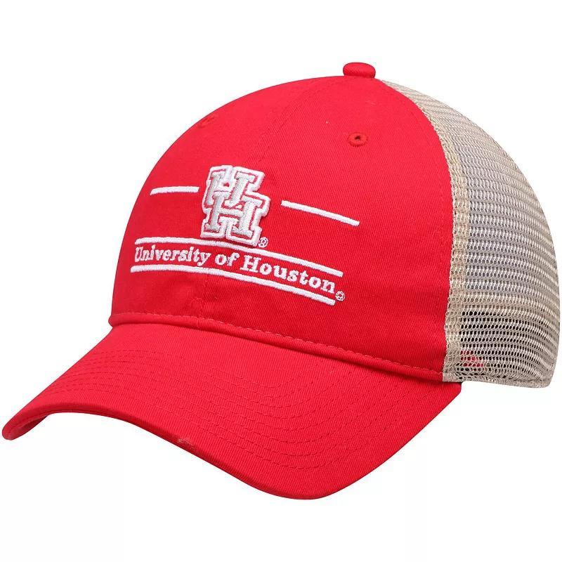 Mens The Game Red Houston Cougars Split Bar Trucker Adjustable Hat Product Image