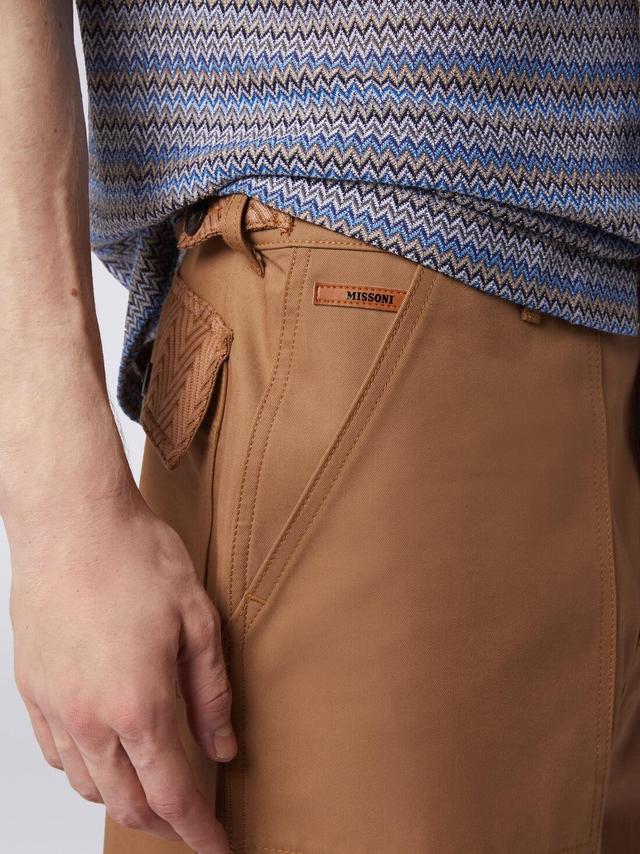 Cargo pants in cotton blend Beige | Missoni Product Image