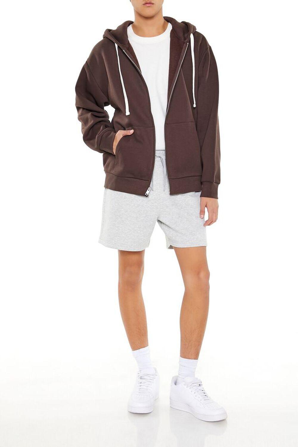 Fleece Core Athletic Zip-Up Hoodie | Forever 21 Product Image