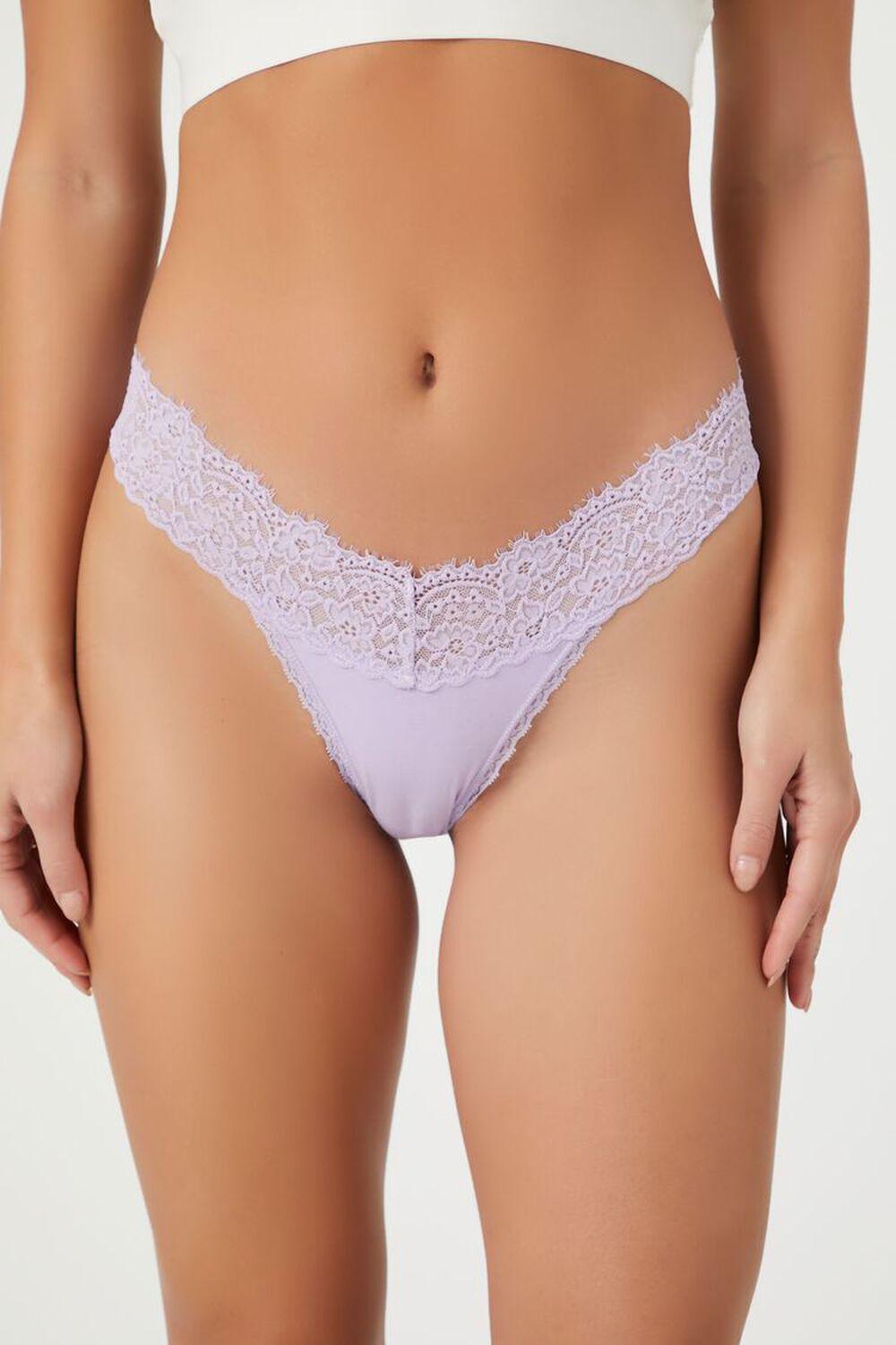 Lace-Trim Thong Panties | Forever 21 Product Image