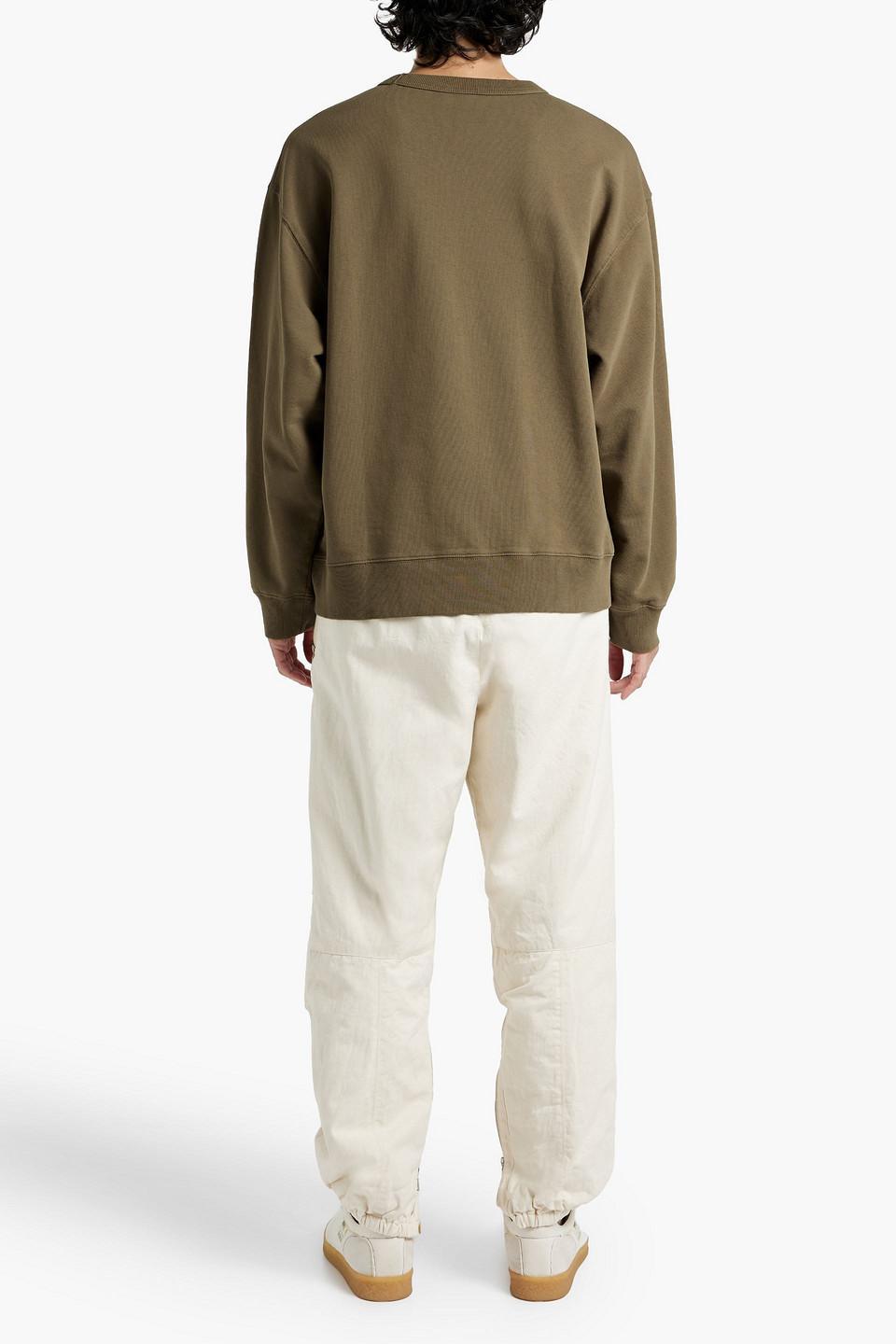 French Cotton-terry Sweatshirt In Army Green Product Image