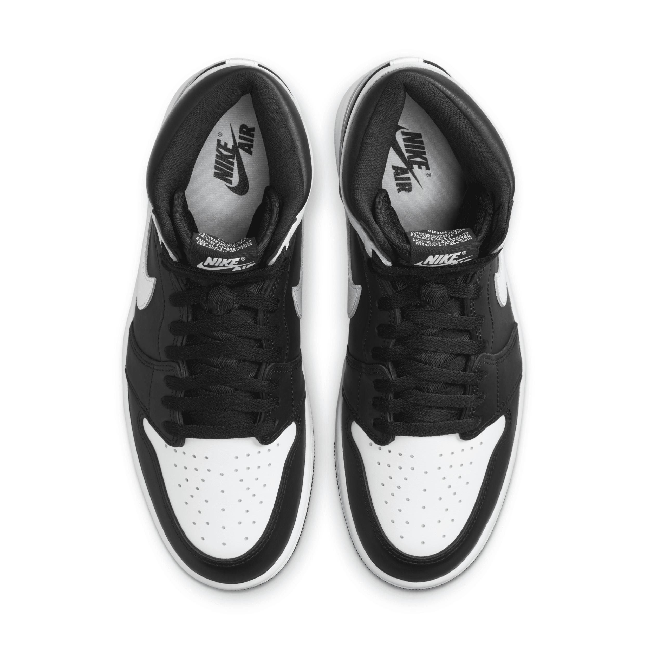 Men's Air Jordan 1 Retro High OG White" Shoes in Black Product Image