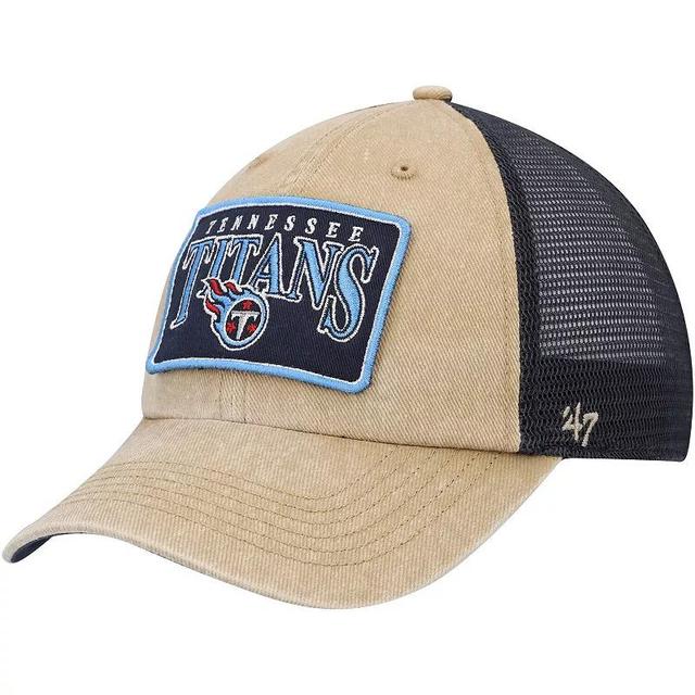 Mens 47 Khaki Tennessee Titans Dial Trucker Clean Up Adjustable Hat Product Image