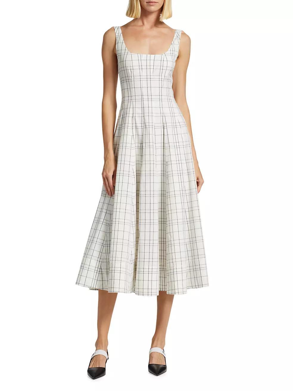 Wells Windowpane Midi-Dress Product Image