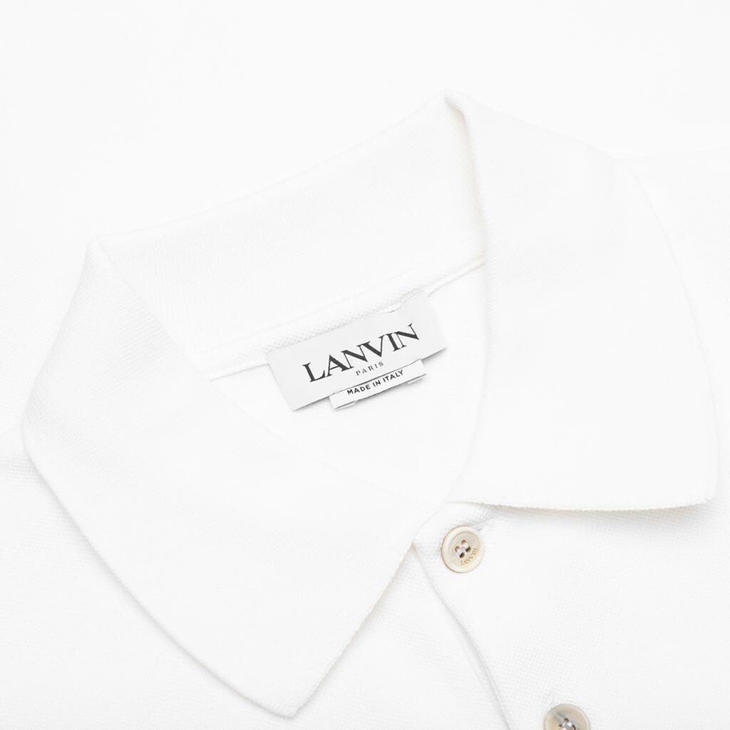 Classic FIt Polo with Logo Emblem Detail - Optic White Product Image