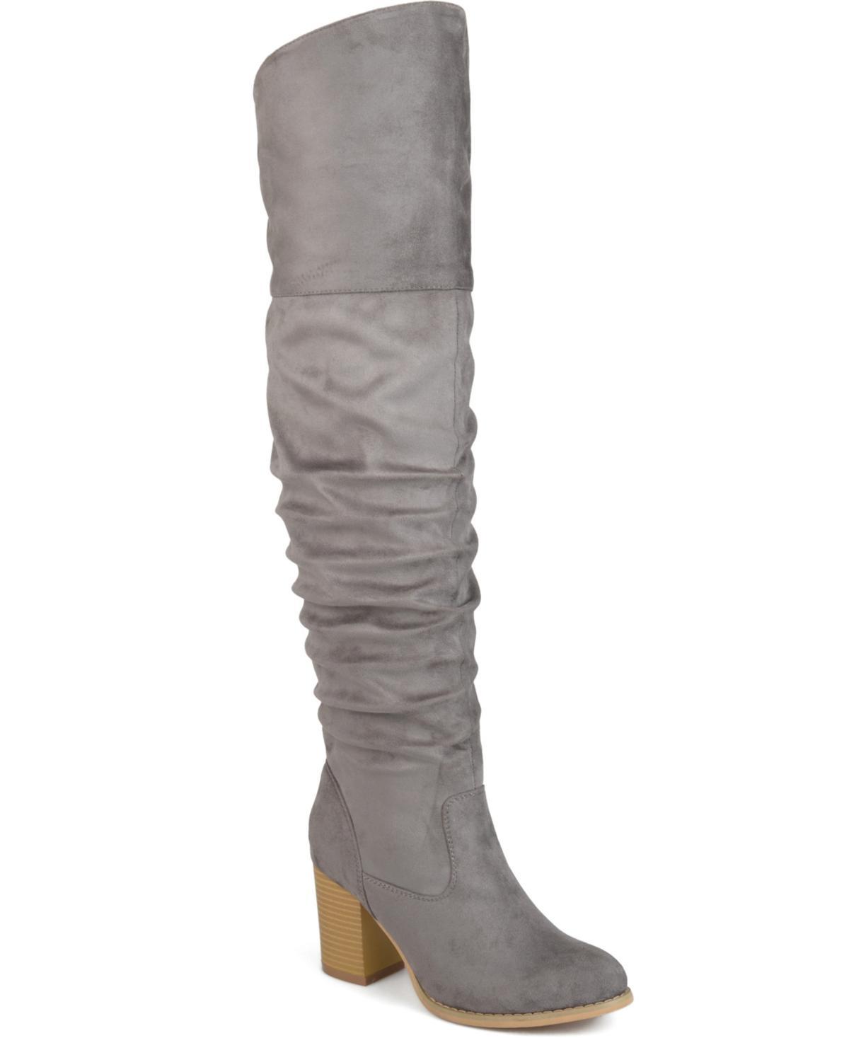 Journee Collection Womens Kaison Stacked Heel Over The Knee Boots Product Image