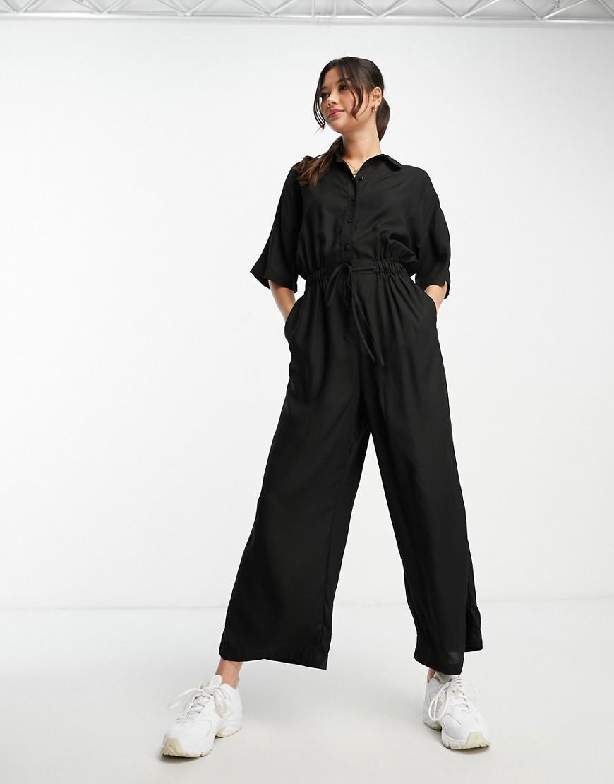 ASOS DESIGN oversized tie waist shirt jumpsuit Product Image