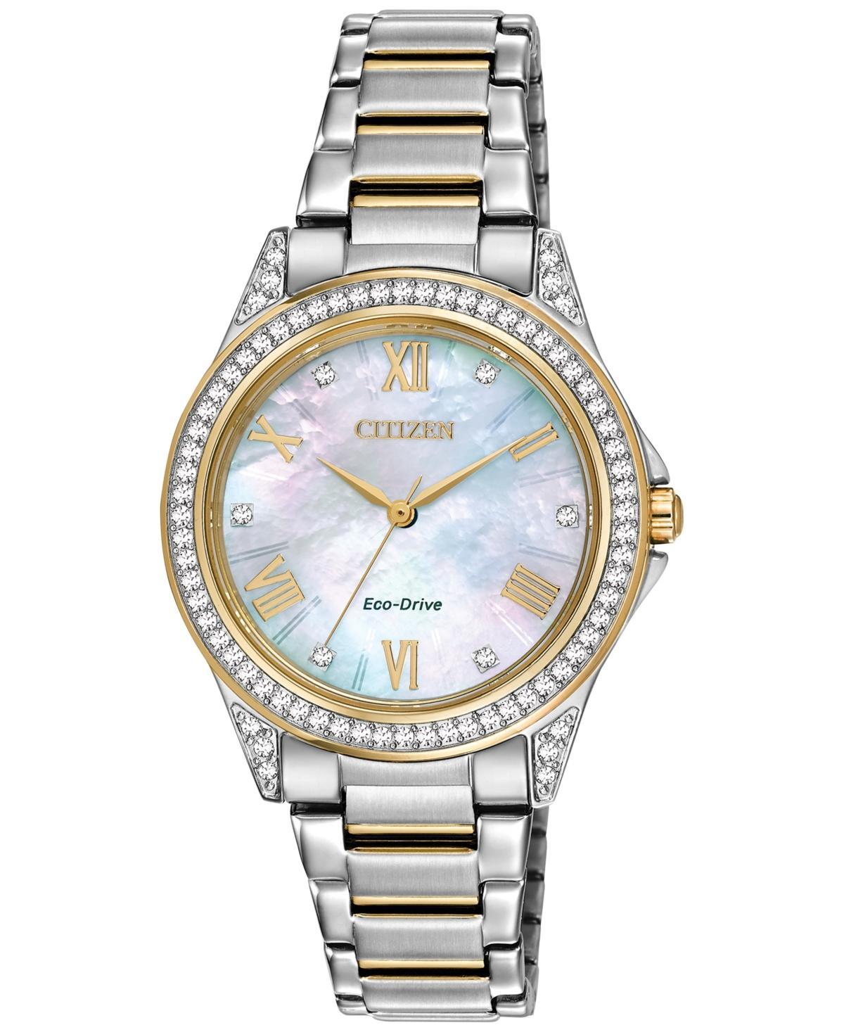 Drive From Citizen Eco-Drive Womens Two-Tone Stainless Steel Bracelet Watch 34mm Product Image