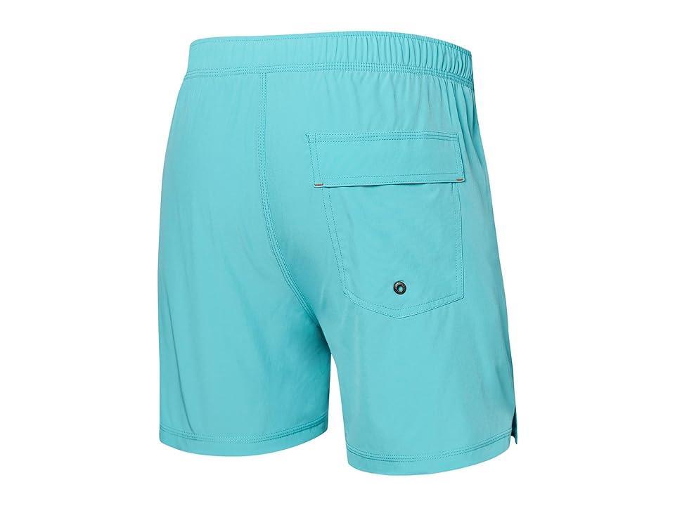 SAXX UNDERWEAR Oh Buoy 2-in-1 5 Volley (Turquoise) Men's Swimwear Product Image