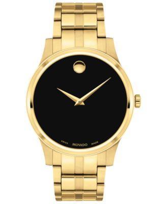 Movado Mens Swiss Gold Pvd Stainless Steel Bracelet Watch 40mm - Gold Product Image