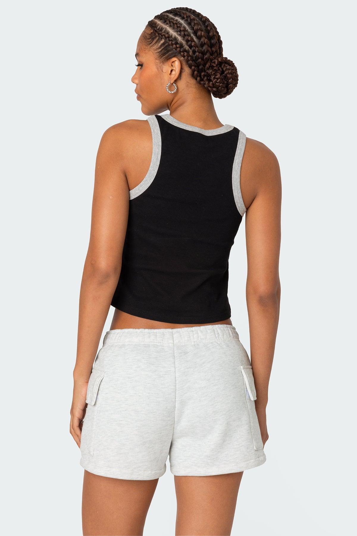 Wes Contrast Ribbed Tank Top Product Image