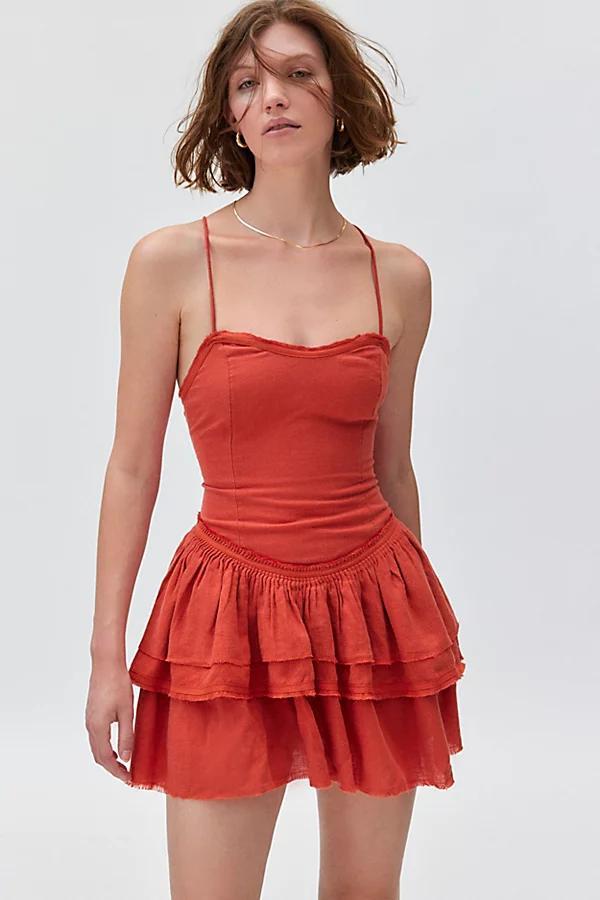 Kimchi Blue Desi Strappy Drop Waist Mini Dress Womens at Urban Outfitters Product Image