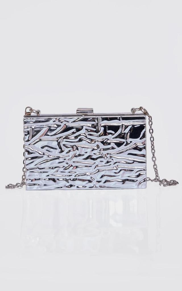 Silver Molten Clutch Bag Product Image