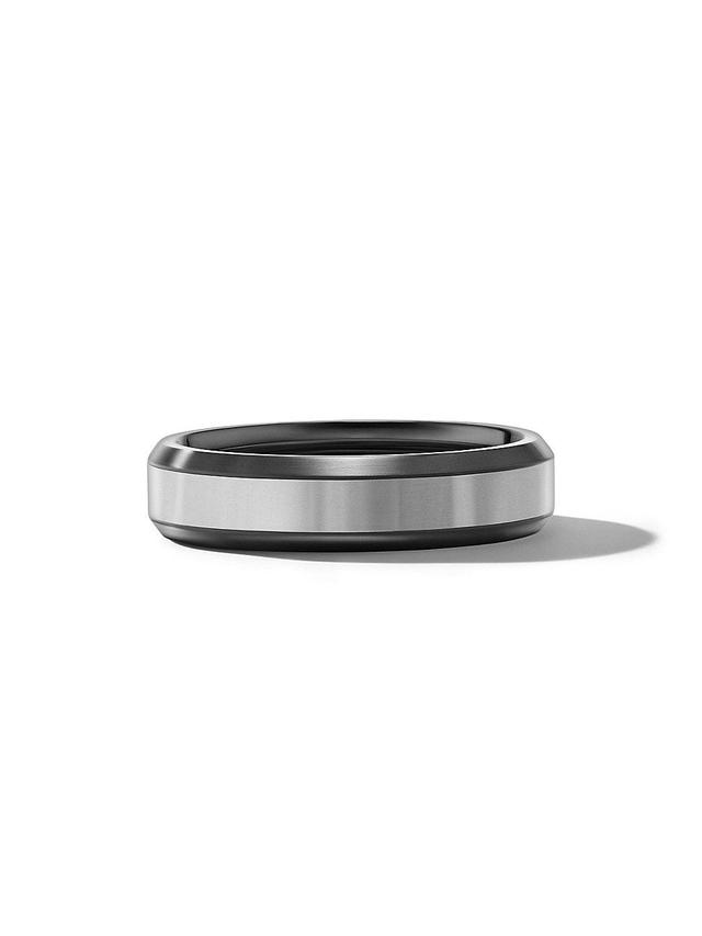 Mens Titanium Beveled Band Ring Product Image