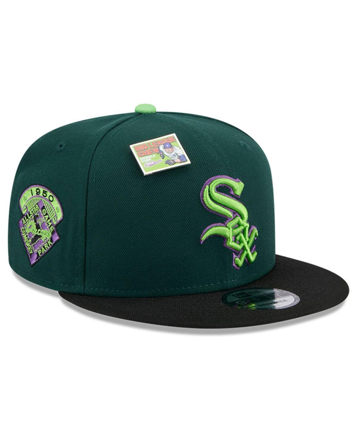 New Era Mens Green Chicago White Sox Sour Apple Big League Chew Flavor Pack 9FIFTY Snapback Hat - Green, Black Product Image