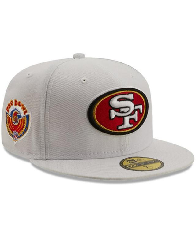 Mens White San Francisco 49ers 1996 Pro Bowl Patch Red Undervisor 59FIFY Fitted Hat Product Image