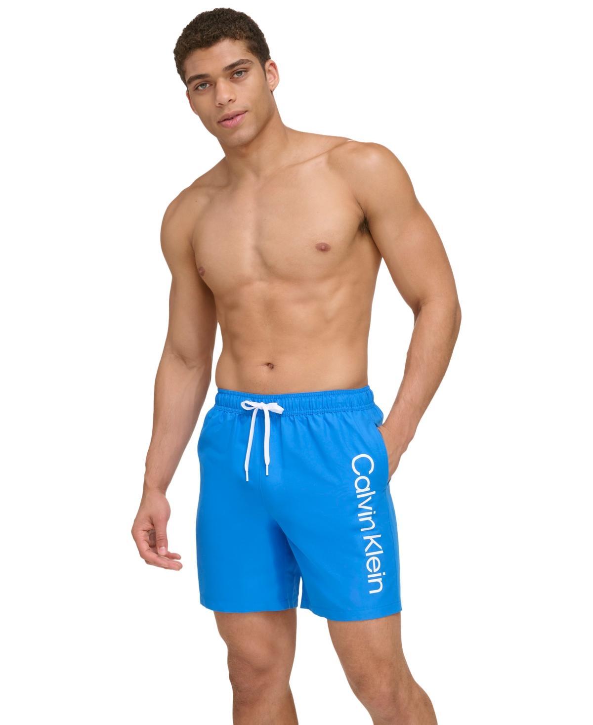 Calvin Klein Mens Core Logo-Print 7 Volley Swim Trunks, Created For Macys Product Image