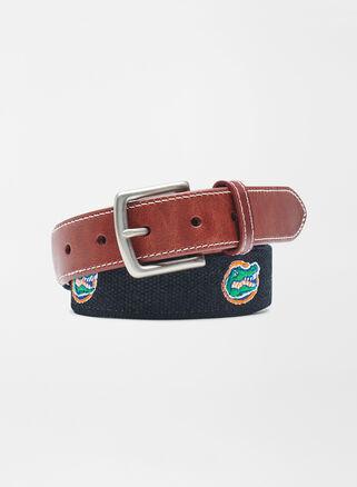 Peter Millar Mens Florida Gators Belt | Color: Black | Size: 34 | UF Product Image