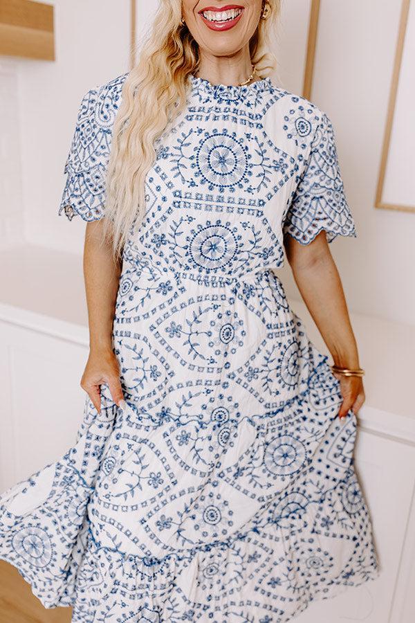 Brunch and Bubbly Eyelet Midi Curves Product Image