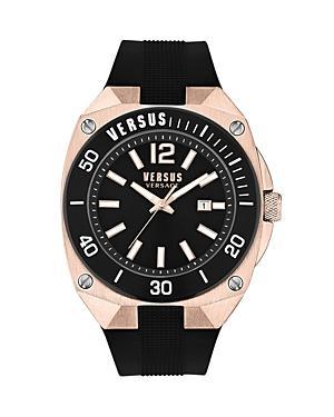 Versus Versace Mens Three-Hand Date Quartz Versus Reaction Blue Silicone Strap 48mm Product Image