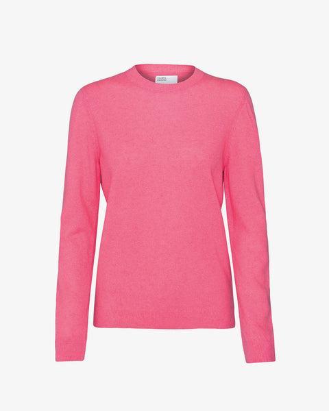 Women Light Merino Wool Crew - Bubblegum Pink Product Image