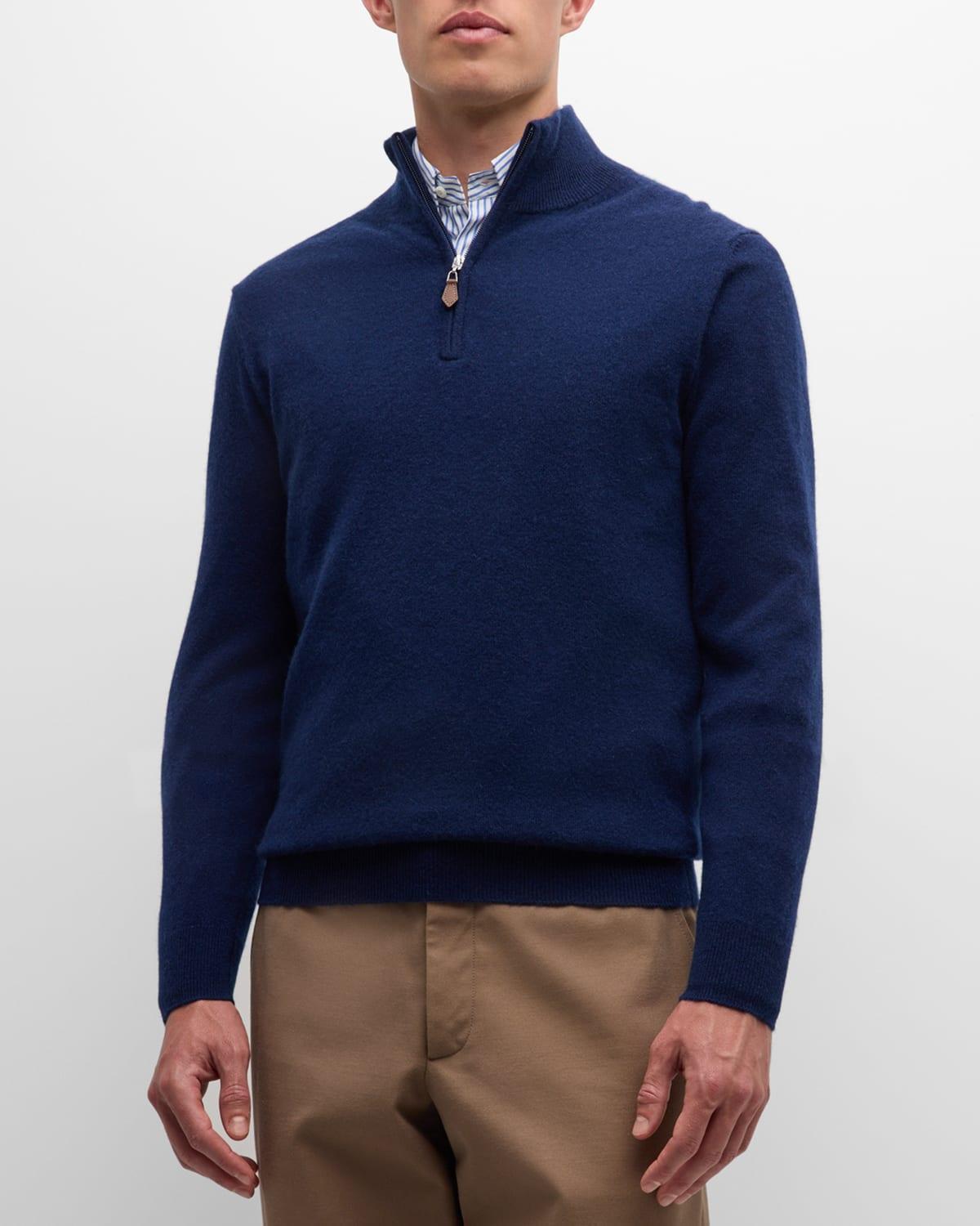 Mens Cashmere Quarter-Zip Sweater Product Image