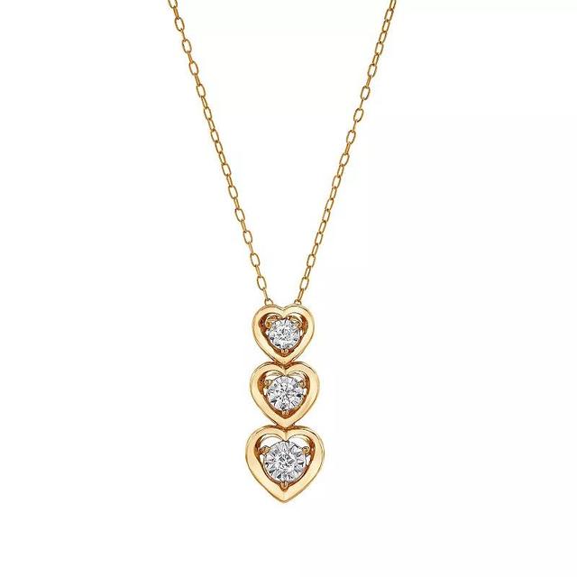 Diamond Brilliance Sterling Silver 1/10 Carat T.W. Lab-Grown Diamond Pendant Necklace, Womens Gold Tone Product Image