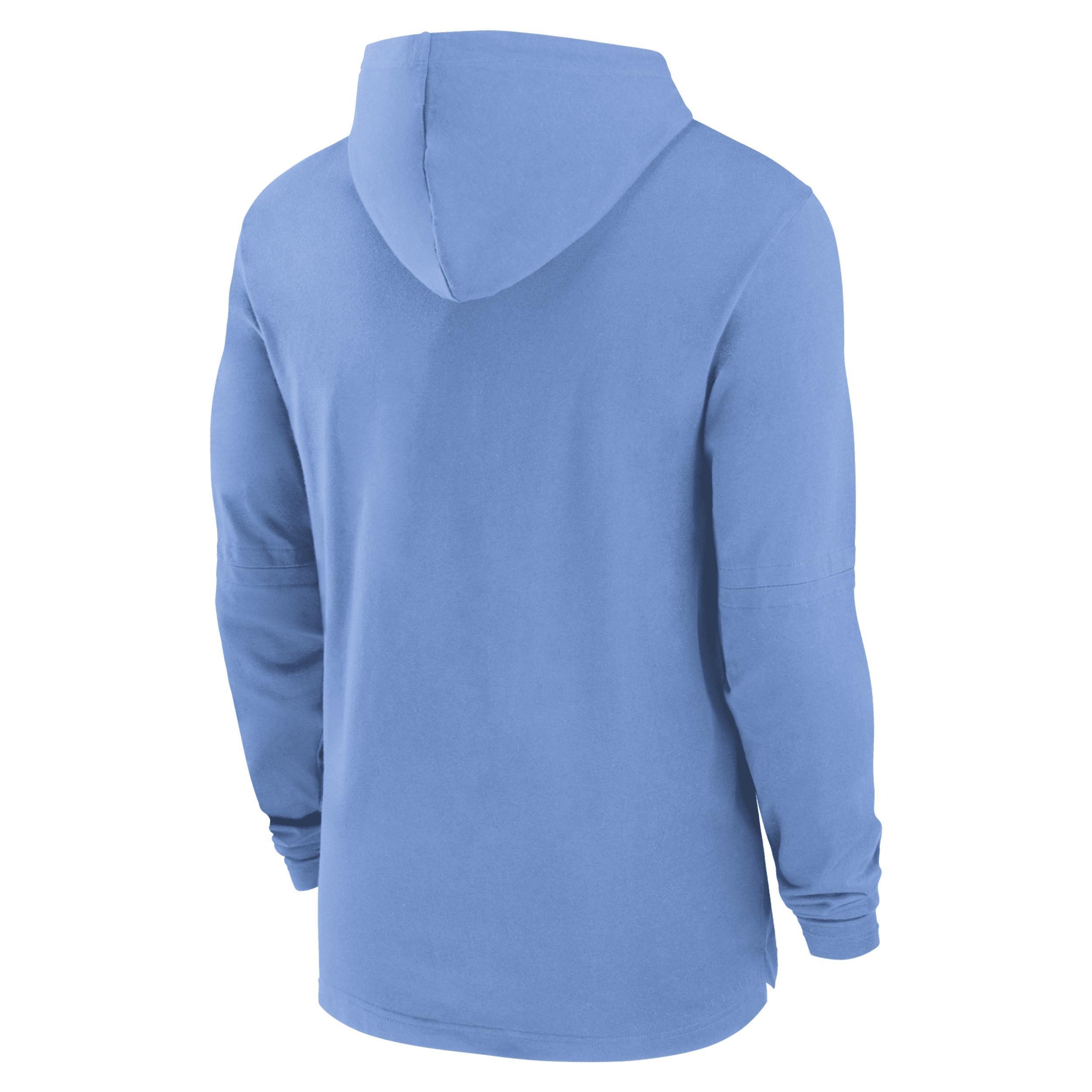 Men's North Carolina Tar Heels Sideline Jordan Dri-FIT College Long-Sleeve Hooded Top Product Image