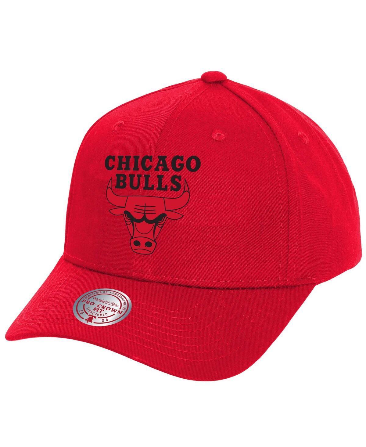 Mens Mitchell & Ness Chicago Bulls Fire Pro Crown Snapback Hat Product Image