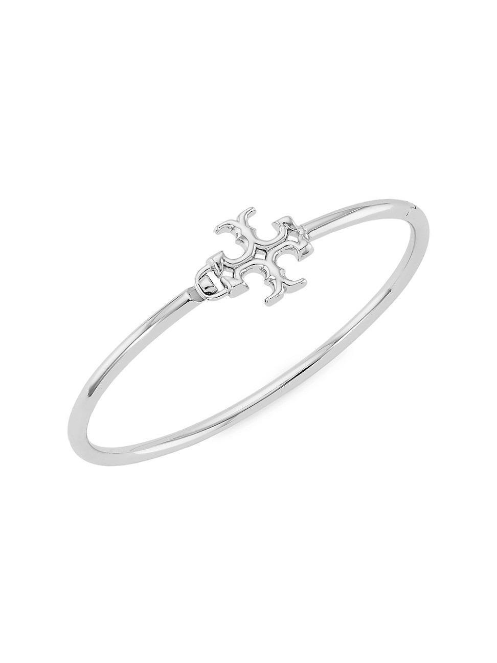 Womens Kira 18K Gold-Plated Logo Bangle Product Image