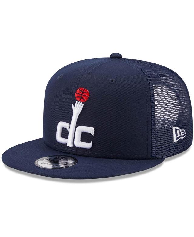 Mens New Era Navy Washington Wizards Classic Trucker 9FIFTY Snapback Adjustable Hat Product Image