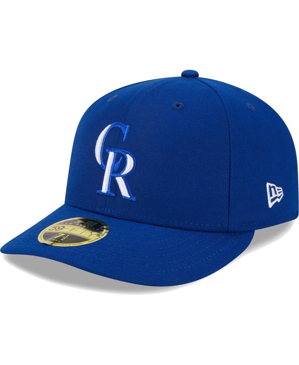 Mens New Era Royal Colorado Rockies White Logo Low Profile 59FIFTY Fitted Hat Blue Product Image