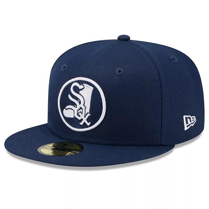 Mens New Era Chicago White Sox Cooperstown Collection Oceanside Green Undervisor 59FIFTY Fitted Hat Blue Product Image