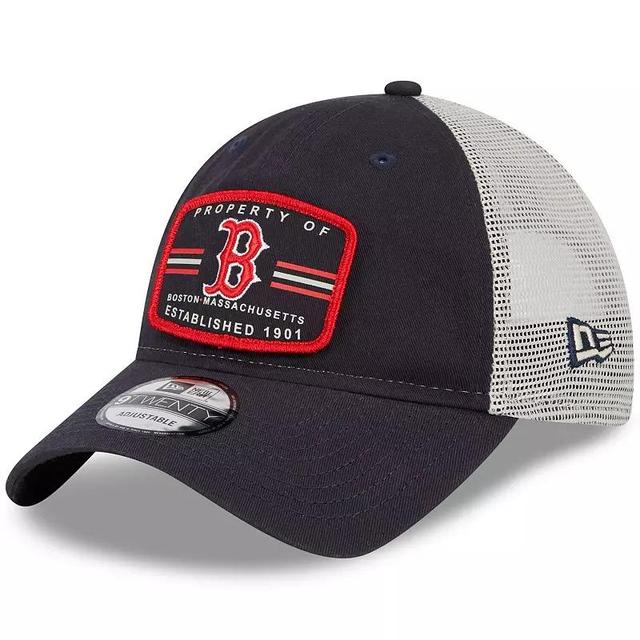 Mens New Era Boston Red Sox Property Trucker 9TWENTY Snapback Hat, Blue Product Image