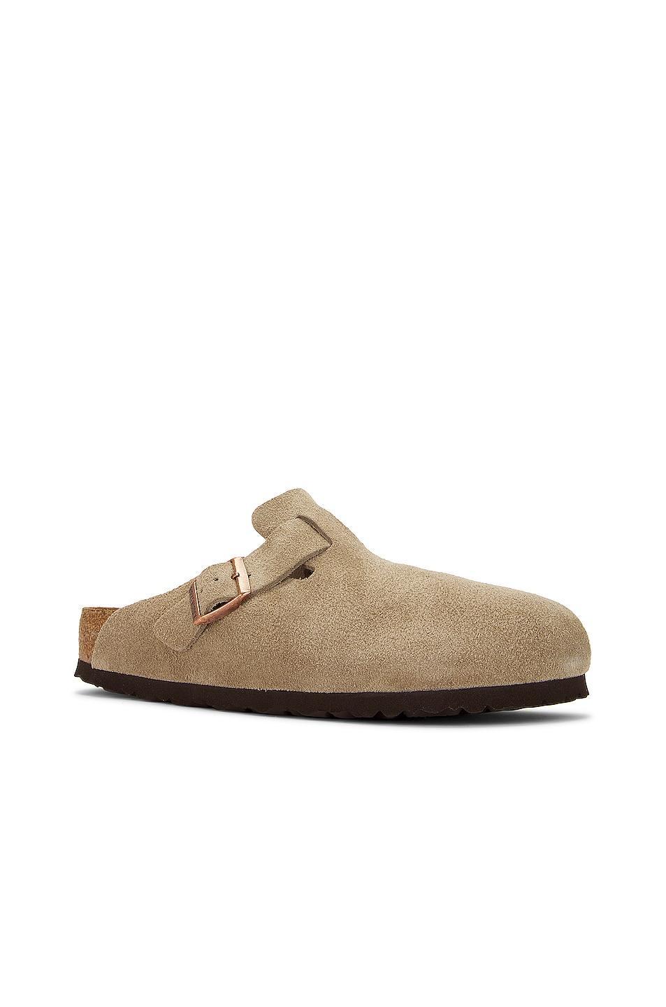 Birkenstock Mens Boston Suede Slide-On Soft Footbed Clogs Product Image