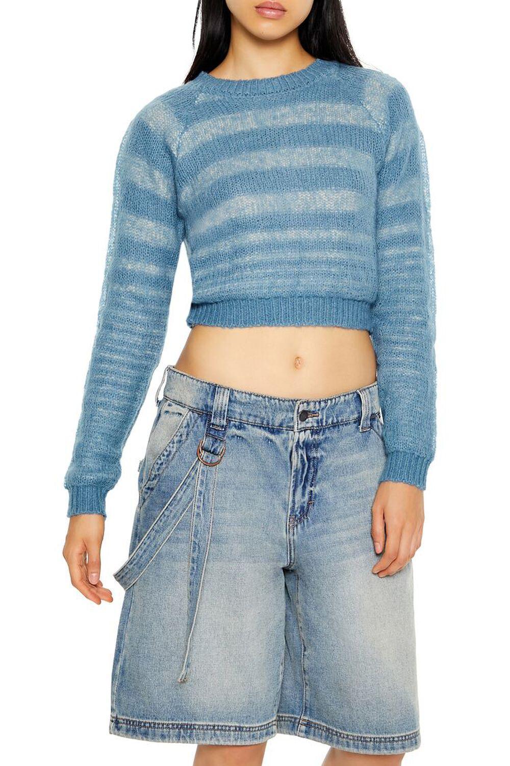 Striped Cropped Sweater | Forever 21 Product Image