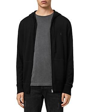 AllSaints Mode Slim Fit Merino Wool Zip Hoodie Product Image