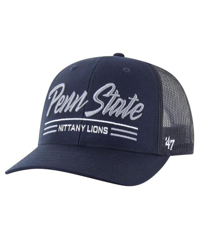 47 Brand Mens Navy Penn State Nittany Lions Garner Trucker Adjustable Hat Product Image