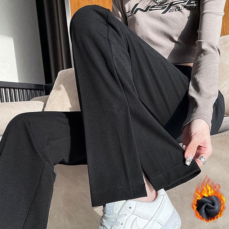 Maternity High Waist Plain Flared Dress Pants Product Image