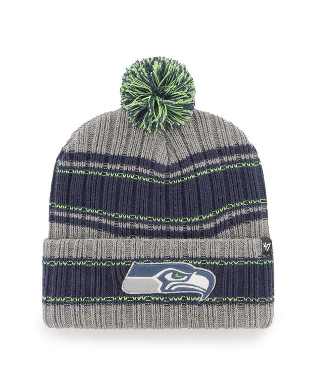 Mens 47 Brand Graphite Seattle Seahawks Rexford Cuffed Knit Hat With Pom Product Image