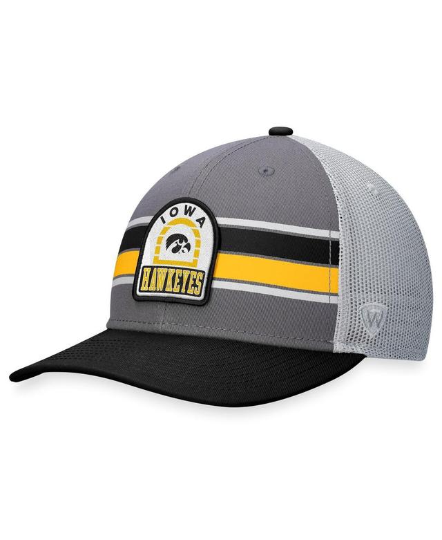 Mens Top of the World Gray Iowa Hawkeyes Aurora Trucker Adjustable Hat - Gray Product Image